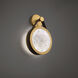 Clare Indoor Wall Lighting in Warm Brown and Aged Brass