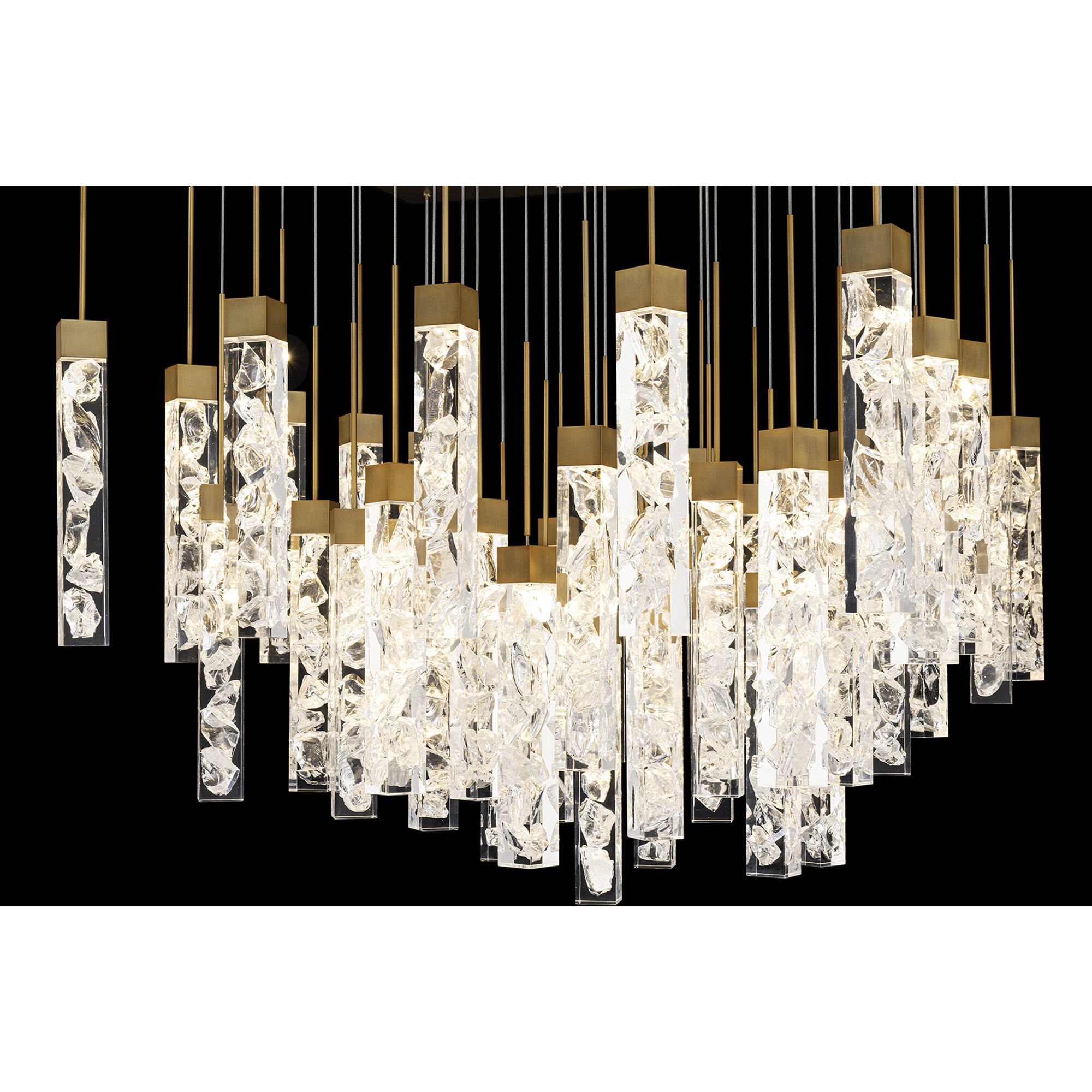 Minx 41 Light 36 inch Aged Brass Multi-Light Pendant Ceiling Light