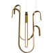 Seahorse LED 29.13 inch Aged Brass Pendant Ceiling Light