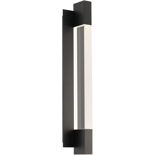 Heliograph 1 Light 24.4 inch Black Outdoor Wall Light in 3500K