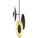 Trixie LED 12 inch Bronze and Gold Leaf Mini-Pendant Ceiling Light