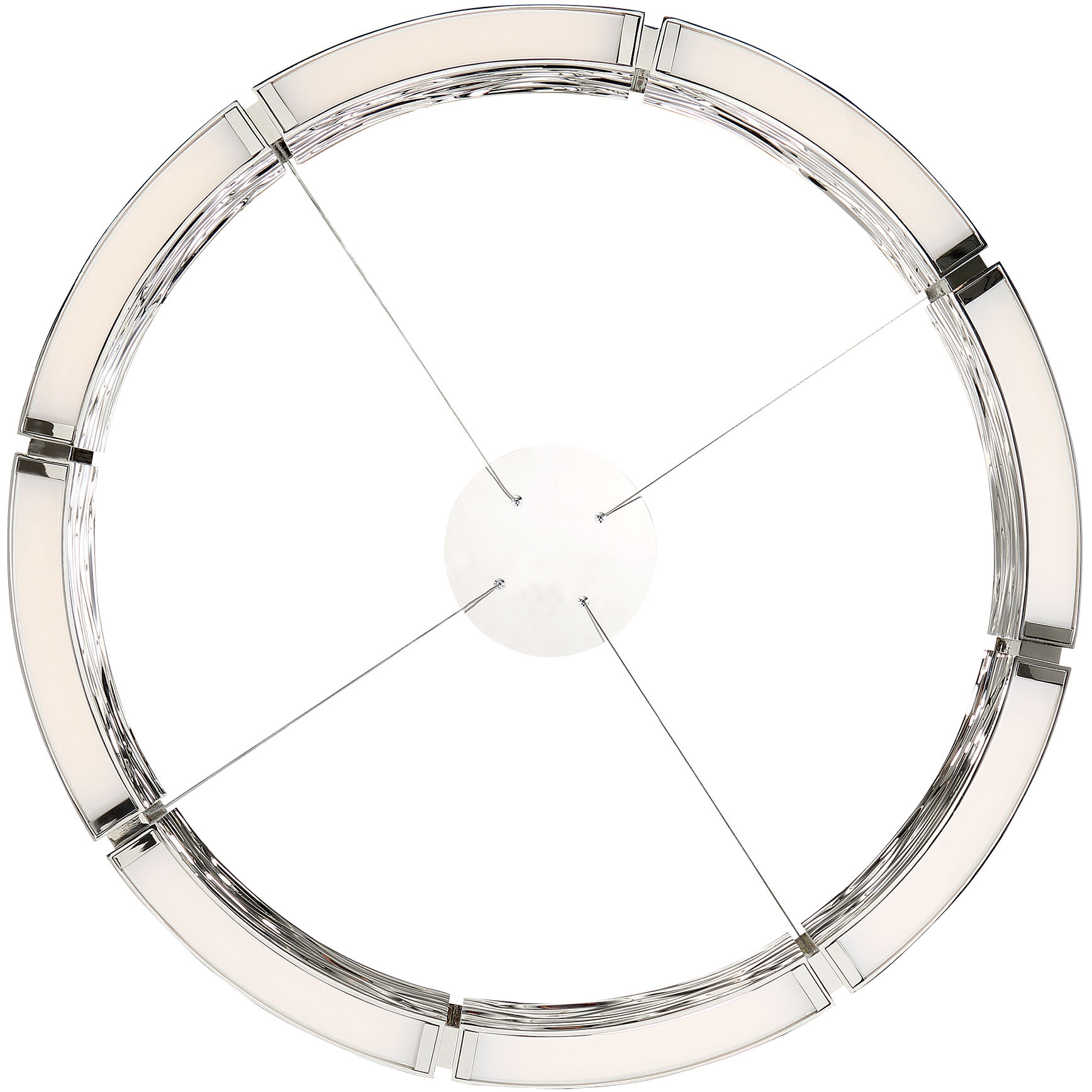 Zelda LED 29 inch Polished Nickel Chandelier Ceiling Light in 29in.