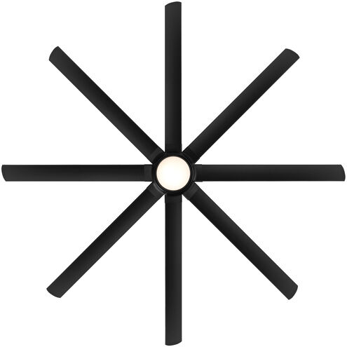 Hydra 96 inch Matte Black Downrod Ceiling Fan in 3000K