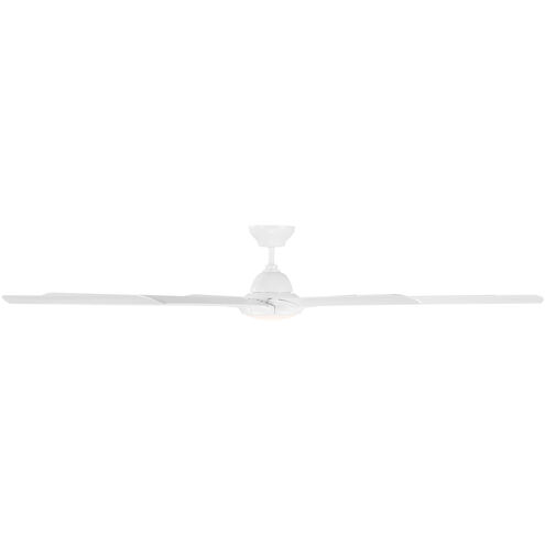 Hydra 96 inch Matte White Downrod Ceiling Fan in 3000K