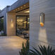 Clog LED 16 inch Basalt Stone and Black Outdoor Wall Light in 3000K, Bassalt Stone and Black