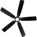 Mykonos 5 60 inch Matte Black Downrod Ceiling Fan in 3500K
