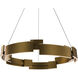 Keefe LED 31.5 inch Aged Brass Pendant Ceiling Light