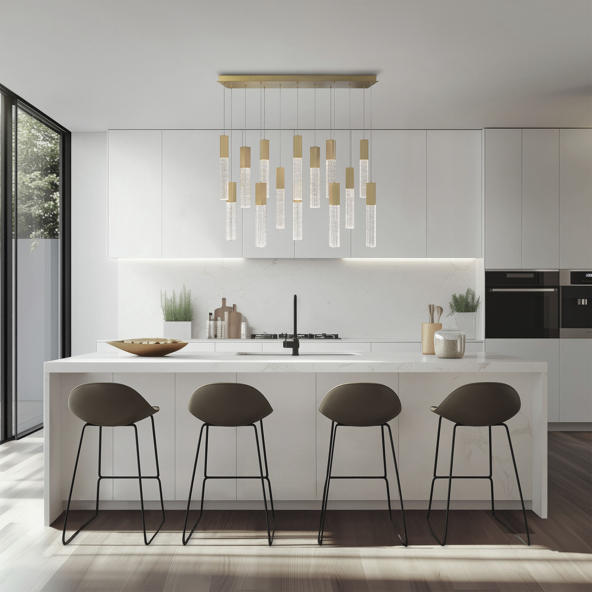 Cinema LED 12 inch Black Indoor Hanging Lighting Ceiling Light