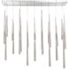 Cascade LED 12 inch Polished Nickel Multi-Light Pendant Ceiling Light in 23, Linear, 37in.