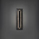 Bell Tower LED 20 inch Basalt Stone and Black Outdoor Wall Light
