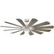 Wyndmill 65 inch Steel and Weathered Wood with Weathered Wood Blades Downrod Ceiling Fan in 2700K, Steel Weathered Wood