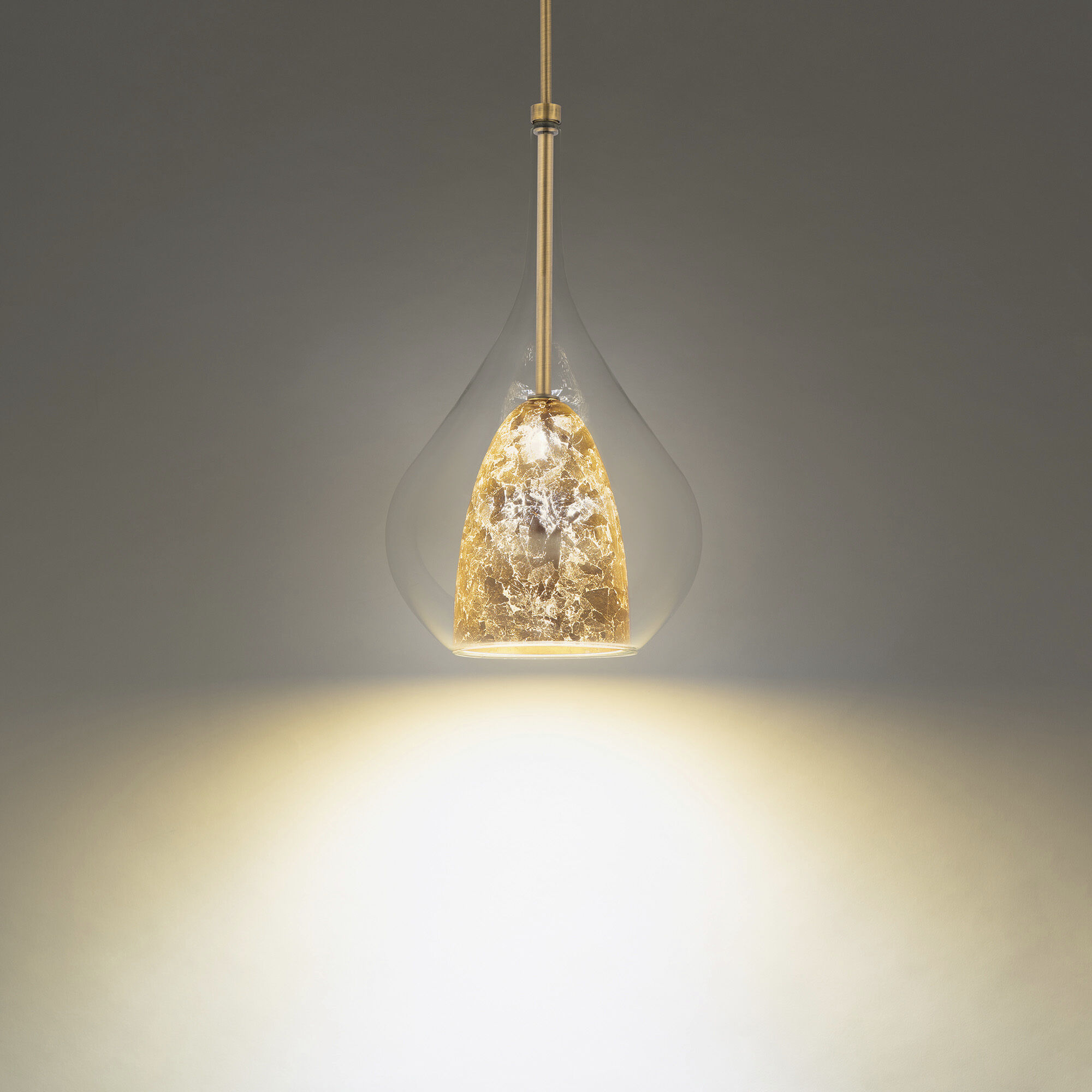 Modern Forms PD-74318-AB/GL Helios 1 Light 10 inch Aged