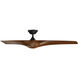 Zephyr 62 inch Matte Black and Distressed Koa with Distressed Koa Blades Downrod Ceiling Fan in Matte Black Distressed Koa, Smart Ceiling Fan