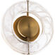 Cymbal Wall Sconce Wall Light in Aged Brass