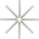 Renegade 66 inch Brushed Nickel Titanium with Titanium Blades Downrod Ceiling Fan in 3000K