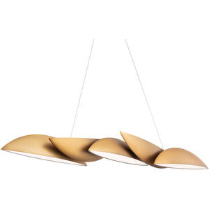 Sydney 5 Light 56 inch Aged Brass Linear Pendant Ceiling Light 