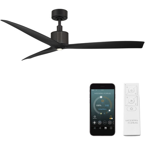 Spinster 60 inch Matte Black Downrod Ceiling Fan