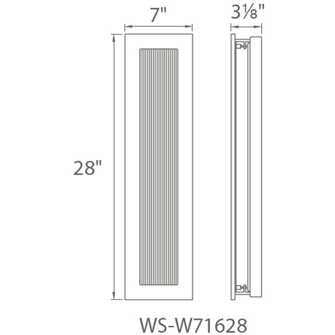 Oath LED 28 inch Bronze Outdoor Wall Light in 28in.