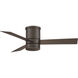 Axis 44 inch Bronze Flush Mount Ceiling Fan in 3000K