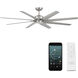 Roboto XL 70 inch Brushed Nickel Downrod Ceiling Fan