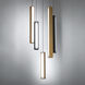 Chaos LED 17 inch Black Aged Brass Multi-Light Pendant Ceiling Light in 5, 17in., Black Aged Brass/Black