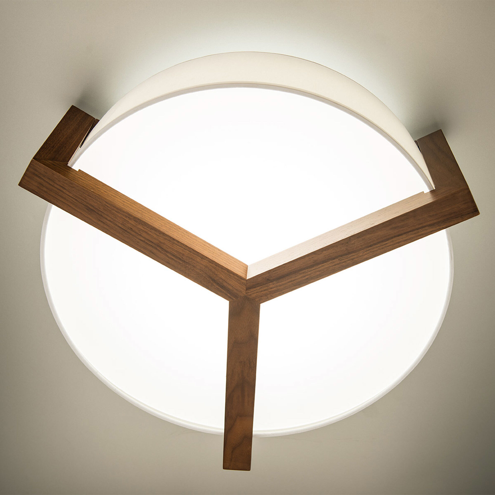 Segment LED 20.67 inch Dark Walnut Flush Mount Ceiling Light