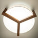 Segment LED 21 inch Dark Walnut Flush Mount Ceiling Light