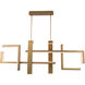 Jackal LED 8 inch Aged Brass Chandelier Ceiling Light