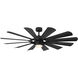 Wyndmill 65 inch Matte Black Downrod Ceiling Fan in 3000K