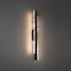 Tandem 2 Light 27 inch Black Bath Vanity & Wall Light in 27in.