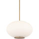 Illusion 1 Light 16 inch Aged Brass Pendant Ceiling Light in 3000K