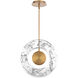 Cymbal LED 19 inch Aged Brass Pendant Ceiling Light