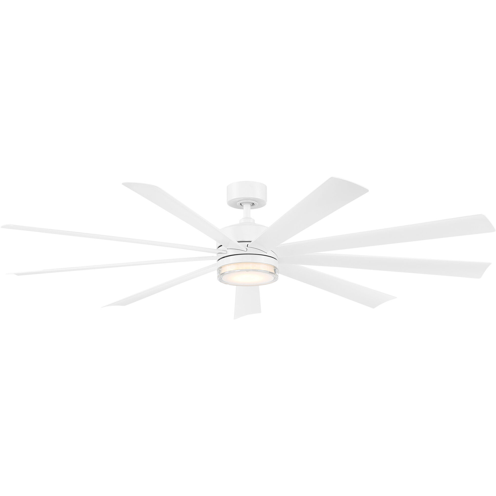 Wynd XL 72 inch Matte White Downrod Ceiling Fan in 3500K