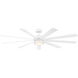 Wynd XL 72 inch Matte White Downrod Ceiling Fan in 3500K