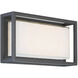 Framed LED 8 inch Bronze Outdoor Wall Light in 14in.