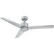 Lotus 54 inch Titanium Downrod Ceiling Fan in 3500K