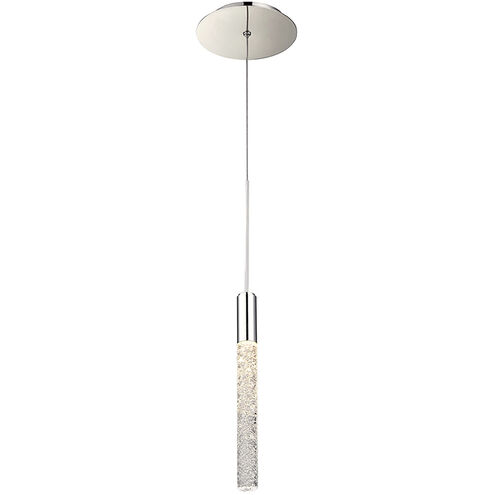 Magic LED 7 inch Polished Nickel Pendant Ceiling Light in 1, Round
