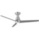 Slim 52 inch Brushed Aluminum Downrod Ceiling Fan, Smart Ceiling Fan