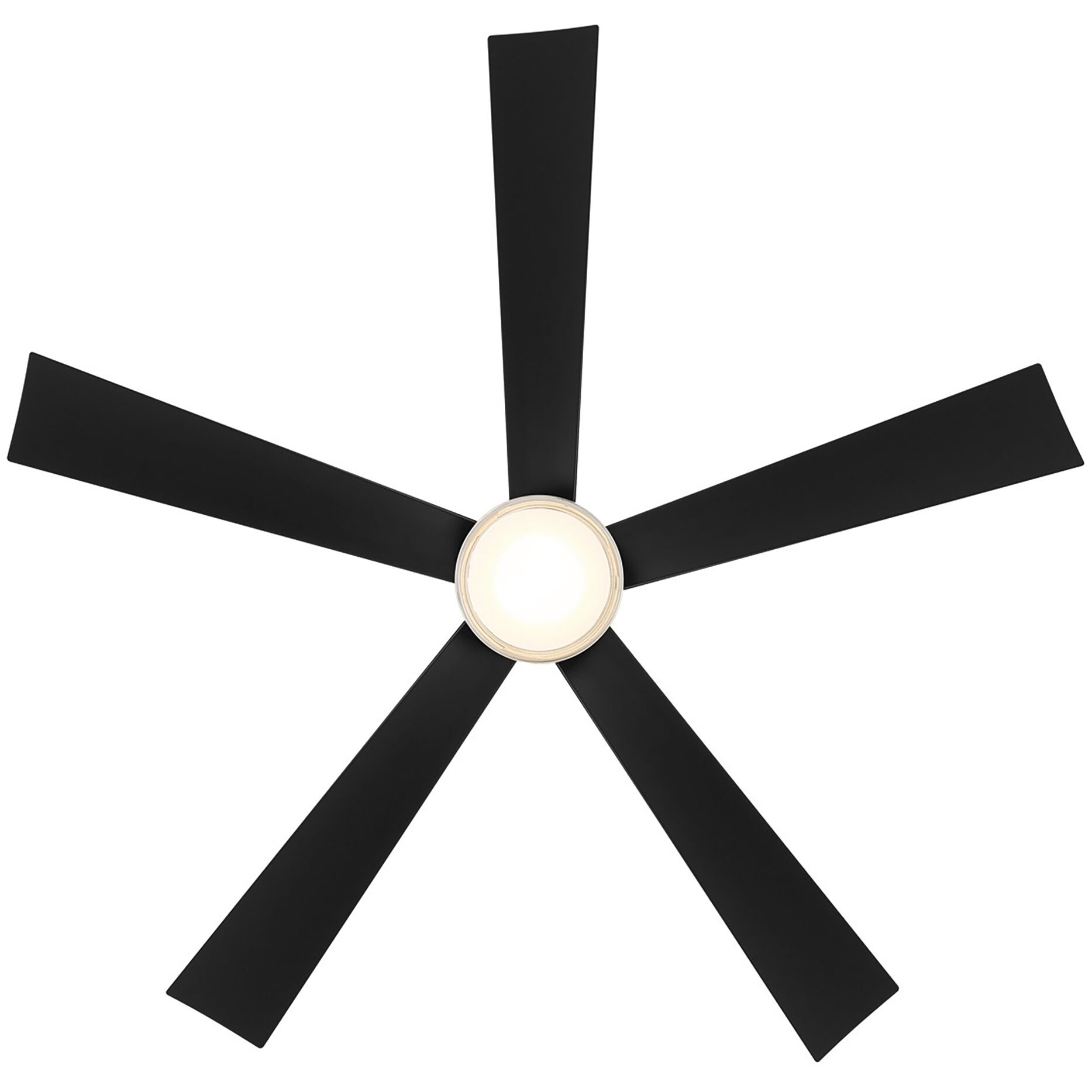 Wynd 60 inch Matte Black Downrod Ceiling Fan in 3000K, Smart Ceiling Fan