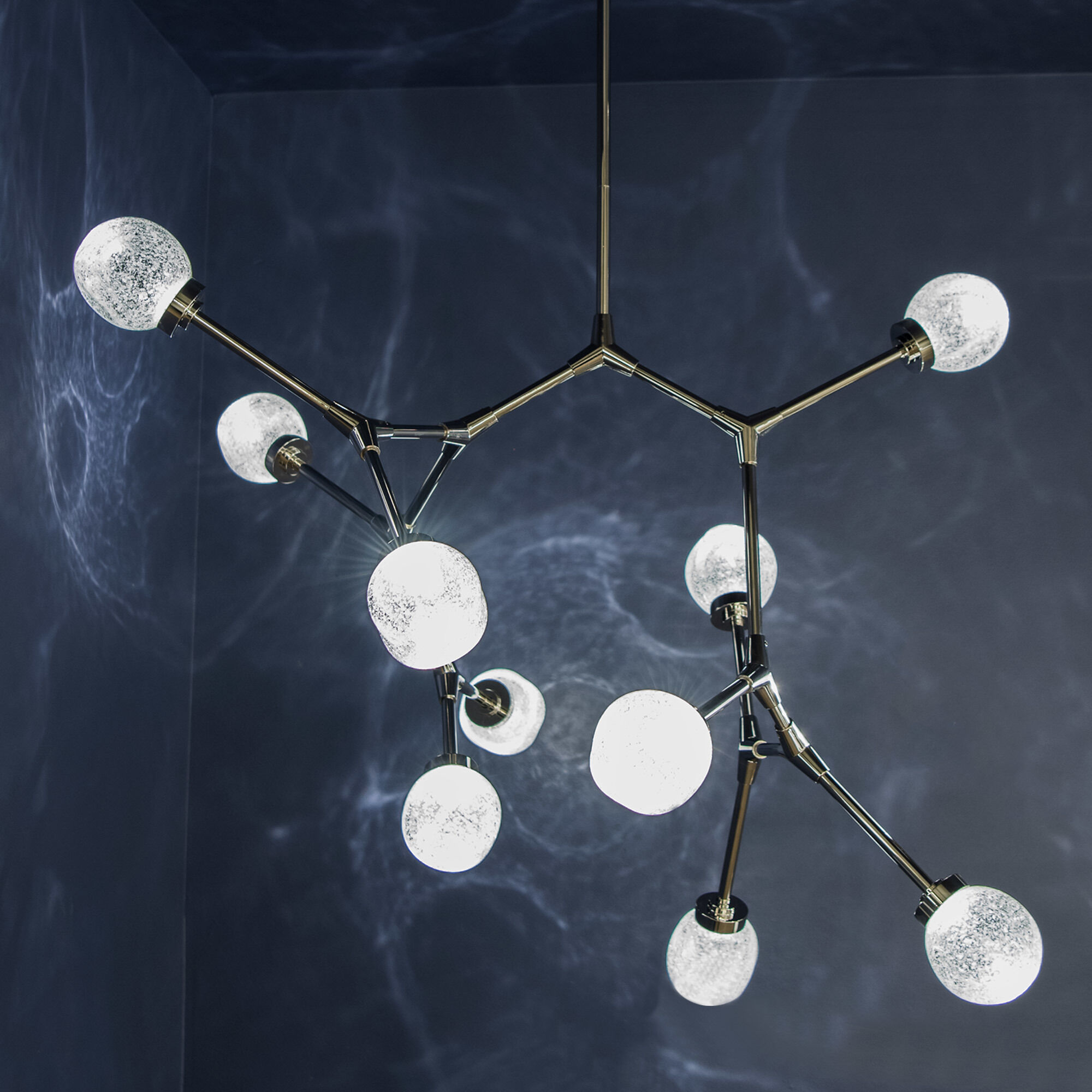 Modern Forms PD 53751 PN Catalyst LED 51 inch Polished Nickel Chandelier Ceiling Light in 51in
