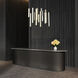 Chaos LED 12 inch Black and Aged Brass Multi-Light Pendant Ceiling Light