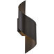 Helix LED 17 inch Bronze Outdoor Wall Light in 17in.