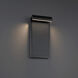 Takonic LED 16 inch Granite Stone and Black Outdoor Wall Light