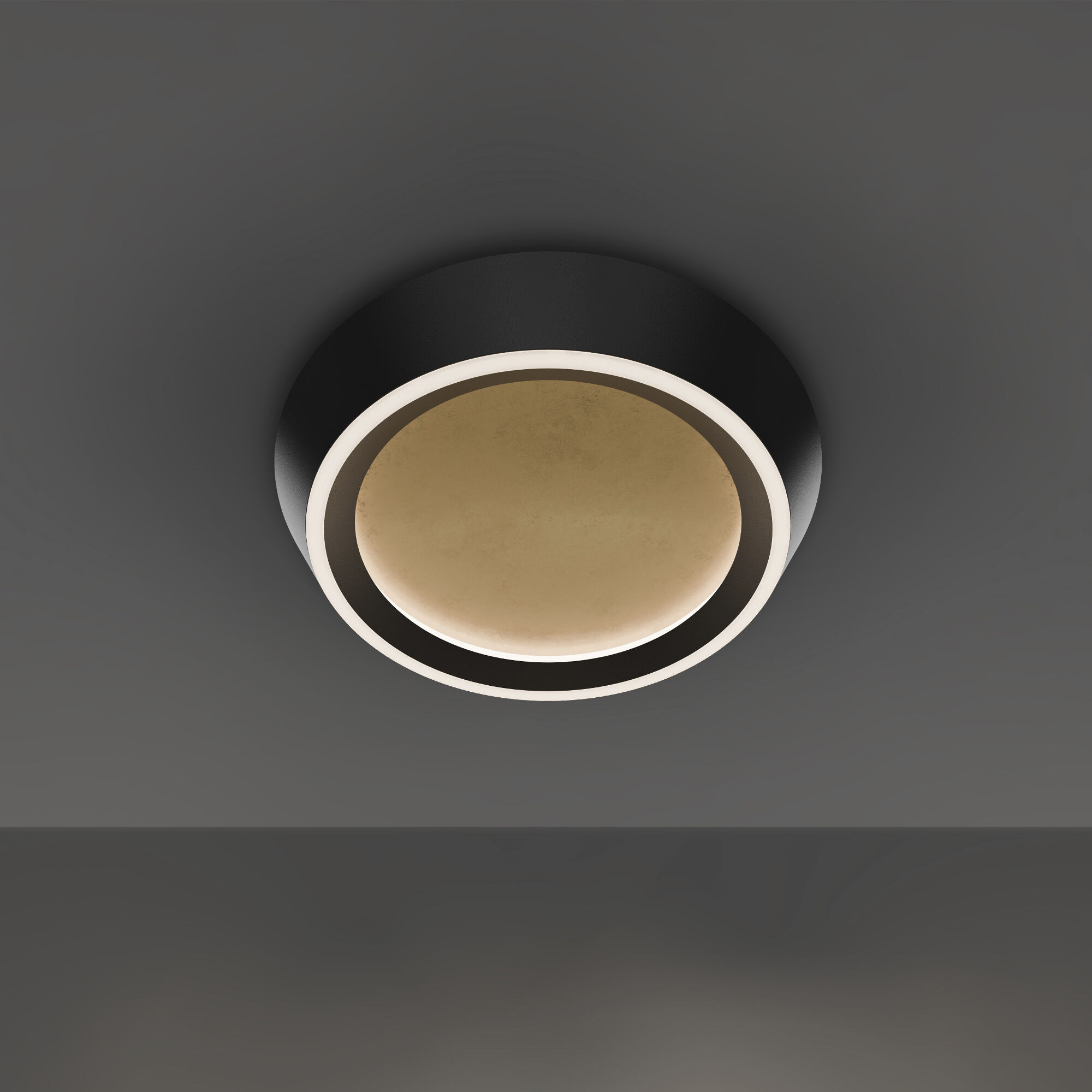 Tinzel LED 18 inch Black Gold Leaf Indoor Ceiling Lighting in 3000K