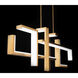 Jackal LED 8 inch Aged Brass Chandelier Ceiling Light