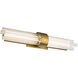 Luzerne LED 28 inch Aged Brass Bath Vanity & Wall Light in 28in.