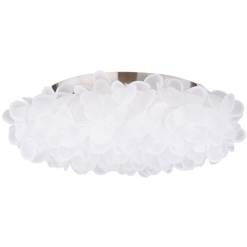 Fluffy LED 33 inch Brushed Nickel Flush Mount Ceiling Light in 33in.