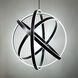 Kinetic LED 38 inch Black Chandelier Ceiling Light in 38in.