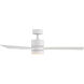 Axis 52 inch Matte White Downrod Ceiling Fan in 3500K