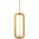 Echelon 1 Light 9 inch Aged Brass Pendant Ceiling Light
